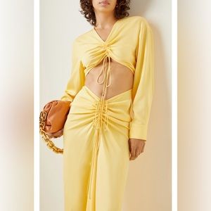 Christopher Esber Women’s Ruched Cutout Maxi Dress Yellow US2